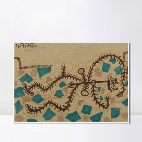 INVIN ART Framed Canvas Giclee Print Art Series#431 by Pablo Picasso Wall Art Living Room Home Office Decorations