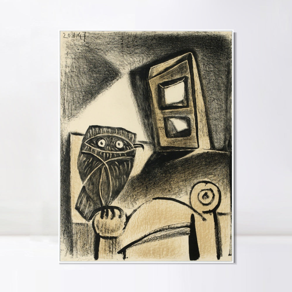 INVIN ART Framed Canvas Giclee Print Art Series#438 by Pablo Picasso Wall Art