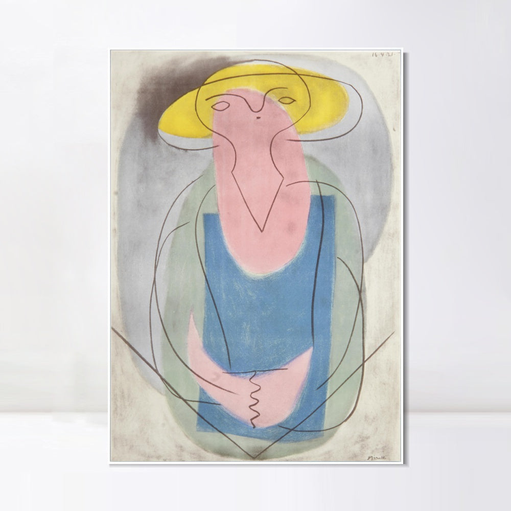 INVIN ART Framed Canvas Giclee Print Art Series#439 by Pablo Picasso Wall Art