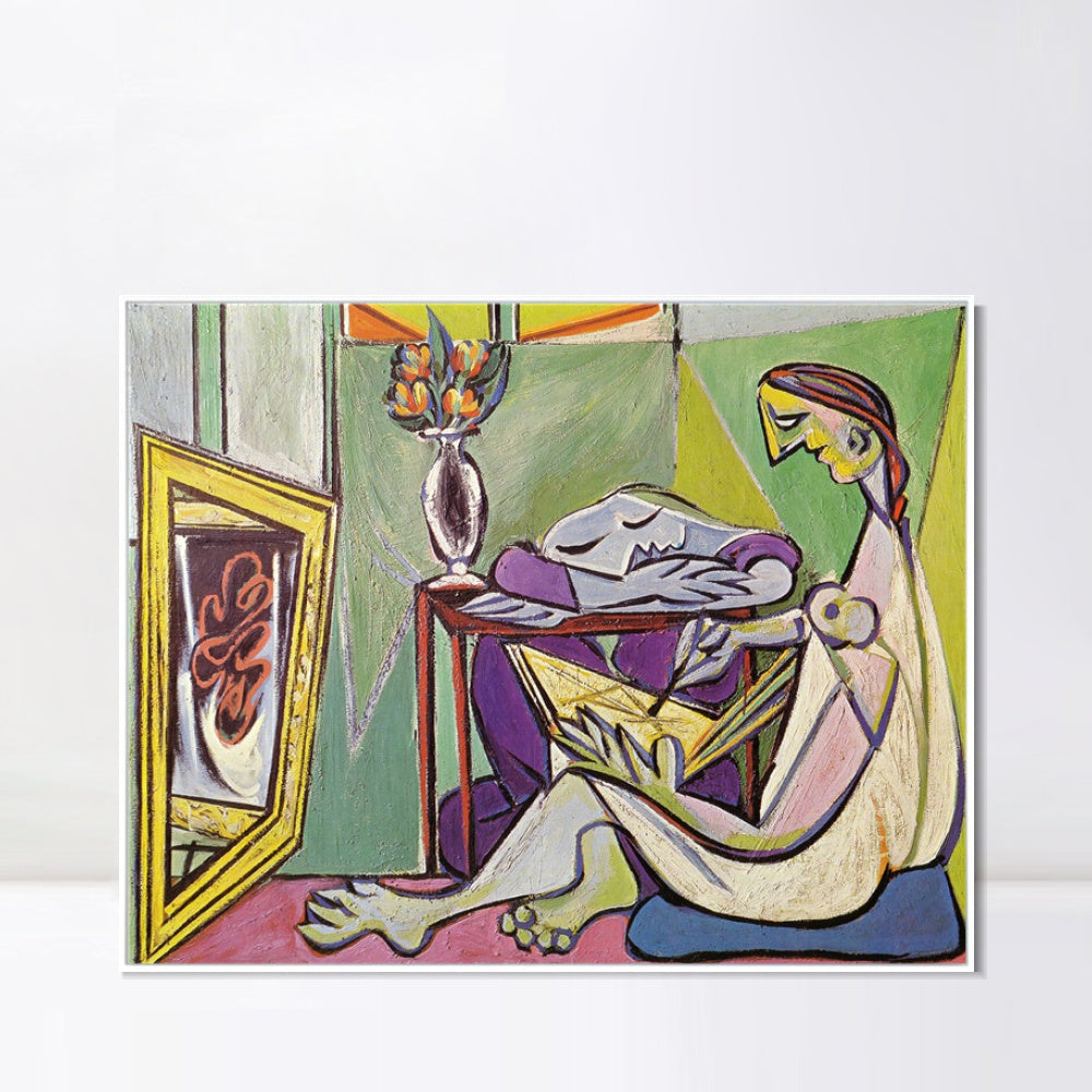 INVIN ART Framed Canvas Giclee Print Art Series#443 by Pablo Picasso Wall Art