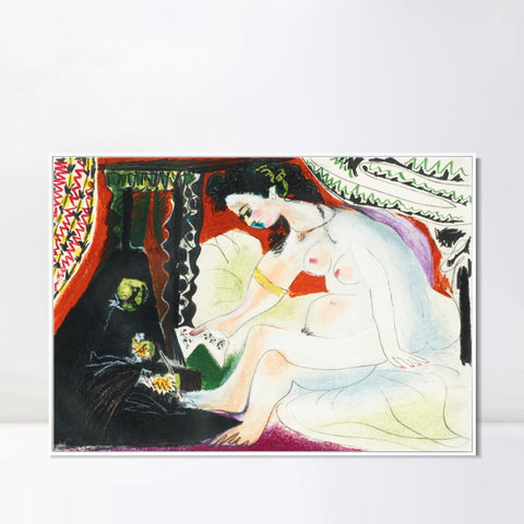 INVIN ART Framed Canvas Giclee Print Art Series#447 by Pablo Picasso Wall Art Living Room Home Office Decorations