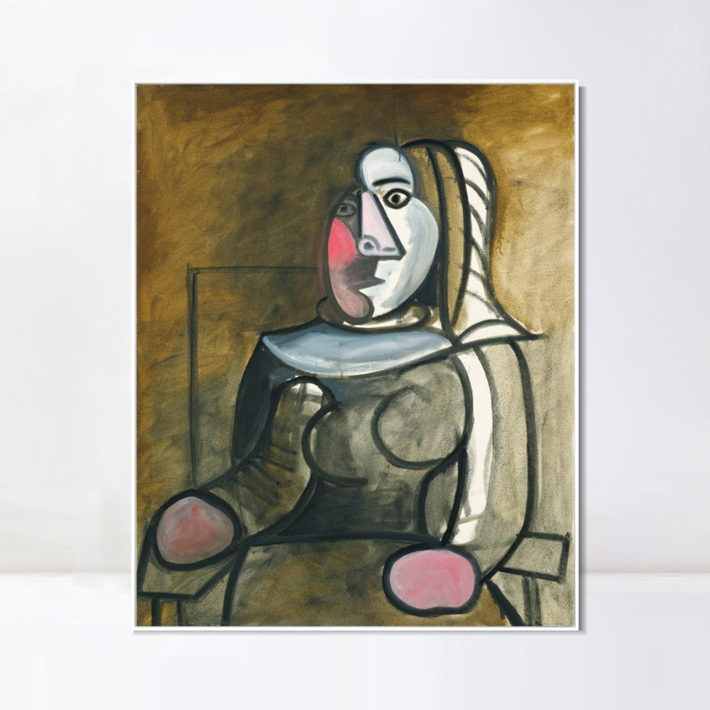 INVIN ART Framed Canvas Giclee Print Art Series#463 by Pablo Picasso Wall Art
