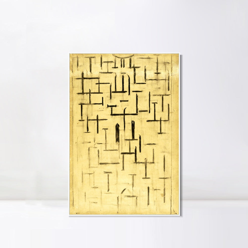 INVIN ART Framed Canvas Series#064 by Piet Cornelies Mondrian Wall Art Living Room Home Office Decorations