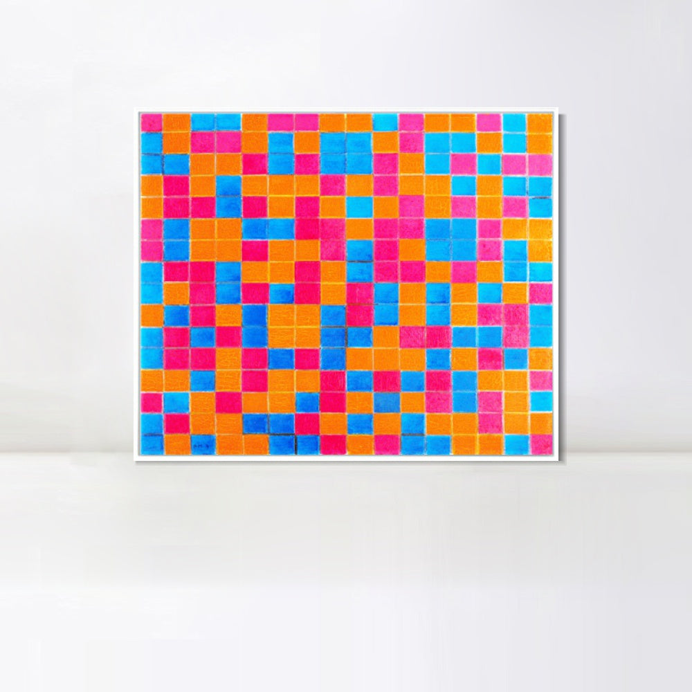 INVIN ART Framed Canvas Series#092 by Piet Cornelies Mondrian Wall Art Living Room Home Office Decorations