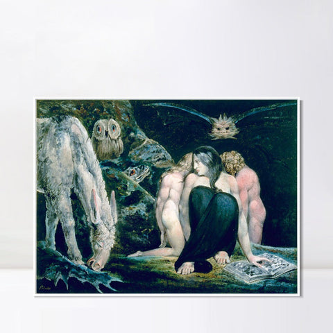 INVIN ART Framed Canvas Giclee Print Art The Night of Enitharmon's Joy by William Blake Wall Art Living Room Home Office Decorations
