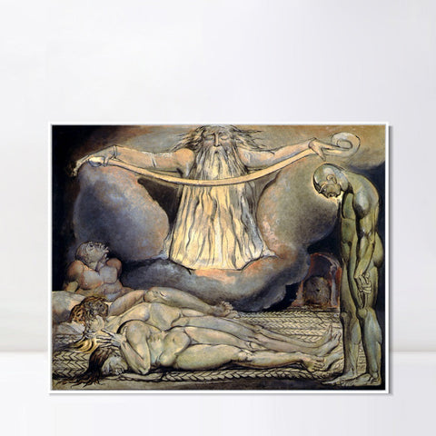 INVIN ART Framed Canvas Giclee Print Art Finals Week As Told#2 by William Blake Wall Art Living Room Home Office Decorations