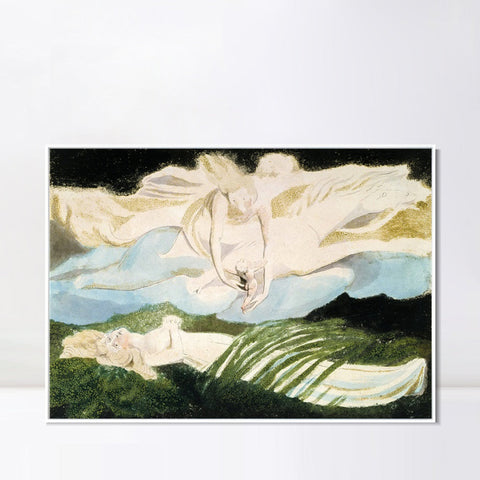 INVIN ART Framed Canvas Giclee Print Art Illustration to Dante's Divine Comedy#3 by William Blake Wall Art Living Room Home Office Decorations
