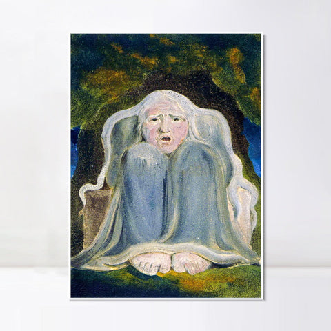 INVIN ART Framed Canvas Giclee Print Art Series#041 by William Blake Wall Art Living Room Home Office Decorations