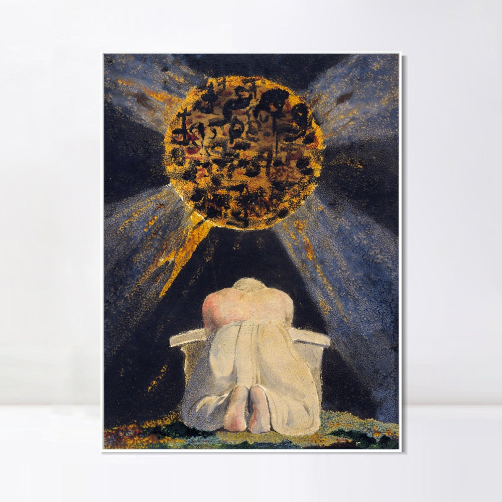 INVIN ART Framed Canvas Giclee Print Art SONG OF LOS#4 by William Blake Wall Art