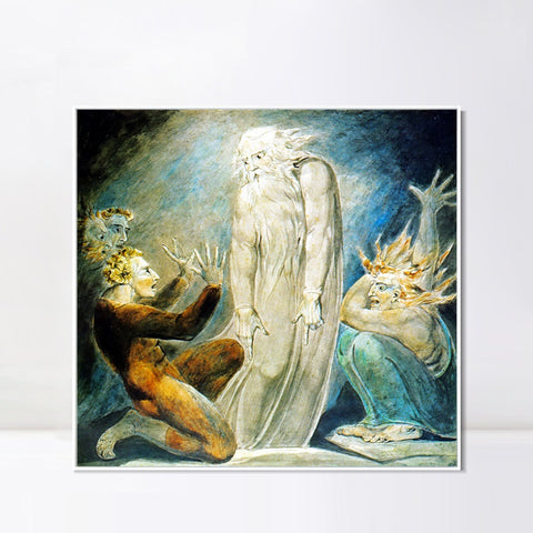 INVIN ART Framed Canvas Giclee Print Art Martin Butlin by William Blake Wall Art Living Room Home Office Decorations