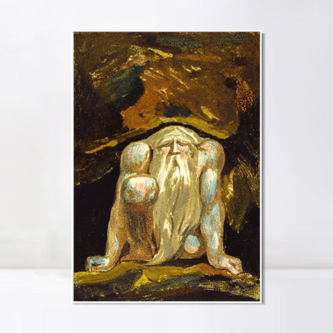 INVIN ART Framed Canvas Giclee Print Art Series#103 by William Blake Wall Art Living Room Home Office Decorations