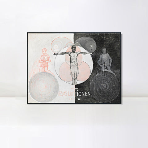INVIN ART Framed Canvas Giclee Print Series#020 by Hilma Af Klint Wall Art Living Room Home Office Decorations
