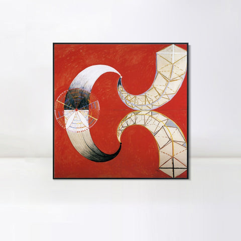 INVIN ART Framed Canvas Giclee Print Svanen Nr. 9, 1914 by Hilma Af Klint Wall Art Living Room Home Office Decorations