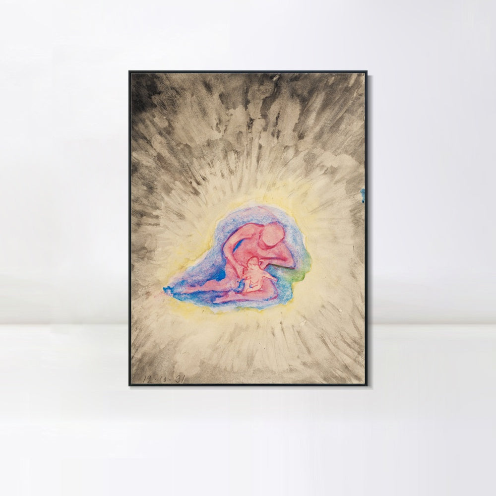 INVIN ART Framed Canvas Giclee Print BARNET OCH MODERN by Hilma Af Klint Wall Art Living Room Home Office Decorations