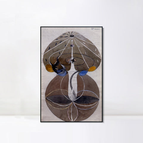 INVIN ART Framed Canvas No date Untitled 02 by Hilma Af Klint Wall Art Living Room Home Office Decorations