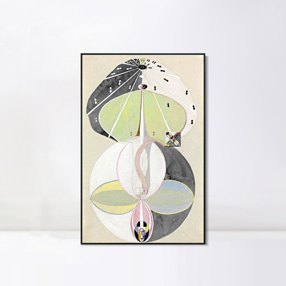 INVIN ART Framed Canvas Tree of Knowledge Series w no.5,1913 by Hilma Af Klint Wall Art Living Room Home Office Decorations
