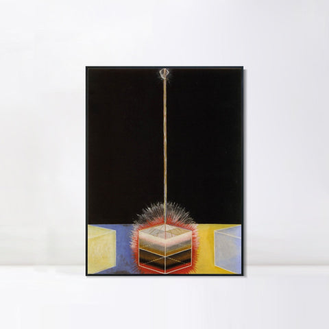 INVIN ART Framed Canvas Group-ix No.3 the Dove, 1915 by Hilma Af Klint Wall Art Living Room Home Office Decorations
