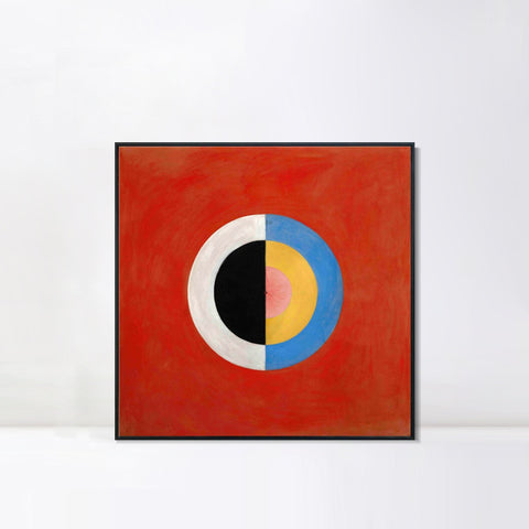 INVIN ART Framed Canvas Group Ix Suw No 17 The Swan No.17 1915 by Hilma Af Klint Wall Art Living Room Home Office Decorations