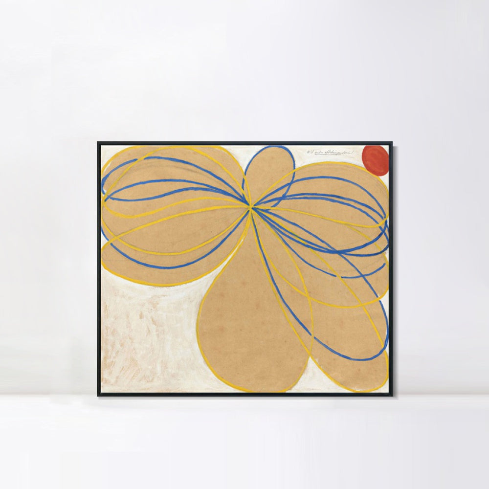 INVIN ART Framed Canvas the seven-pointed star no.1,1908 by Hilma Af Klint Wall Art Living Room Home Office Decorations
