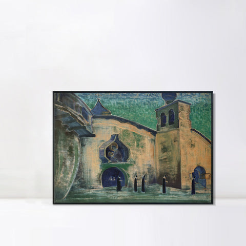 INVIN ART Framed Canvas Giclee Print We Bring the Light-1922 by Nicholas Roerich Wall Art Living Room Home Office Decorations