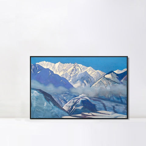 INVIN ART Framed Canvas Giclee Print Devita 1932 by Nicholas Roerich Wall Art Living Room Home Office Decorations