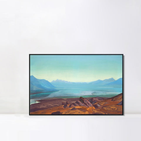 INVIN ART Framed Canvas Giclee Print Dogra yumtso 1932 by Nicholas Roerich Wall Art Living Room Home Office Decorations
