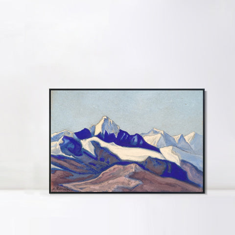 INVIN ART Framed Canvas Giclee Print Himalayas, 1945 by Nicholas Roerich Wall Art Living Room Home Office Decorations