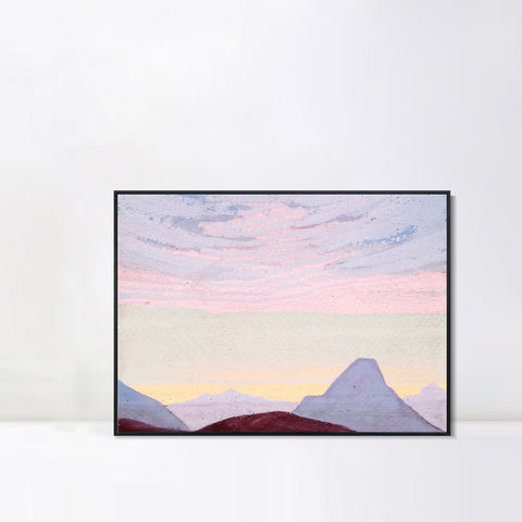 INVIN ART Framed Canvas Giclee Print Himalayas Study by Nicholas Roerich Wall Art Living Room Home Office Decorations