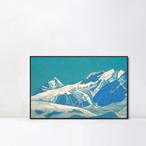 INVIN ART Framed Canvas Giclee Print Himalayas Study-1 by Nicholas Roerich Wall Art Living Room Home Office Decorations