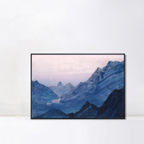 INVIN ART Framed Canvas Giclee Print Himalayas Study, 1934-1 by Nicholas Roerich Wall Art Living Room Home Office Decorations