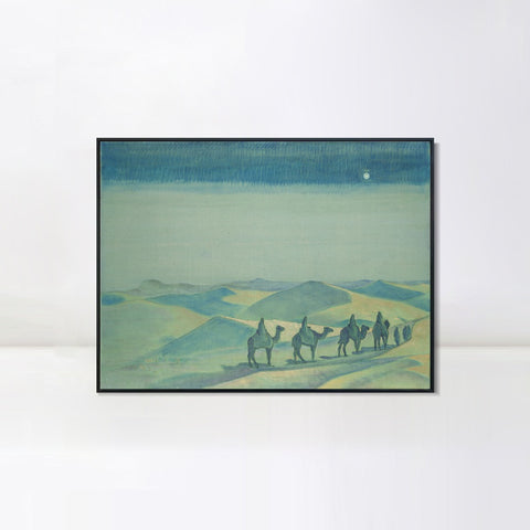 INVIN ART Framed Canvas Giclee Print Star of Mother of the World, 1924 by Nicholas Roerich Wall Art Living Room Home Office Decorations