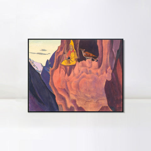 INVIN ART Framed Canvas Giclee Print Tidings of the Eagle, 1927 by Nicholas Roerich Wall Art Living Room Home Office Decorations