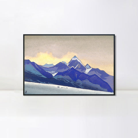 INVIN ART Framed Canvas Giclee Print Lahaul, 1947 by Nicholas Roerich Wall Art Living Room Home Office Decorations