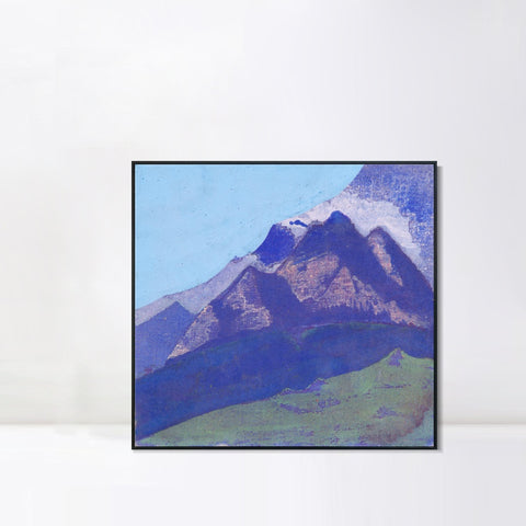 INVIN ART Framed Canvas Giclee Print Himalayas study-4 by Nicholas Roerich Wall Art Living Room Home Office Decorations