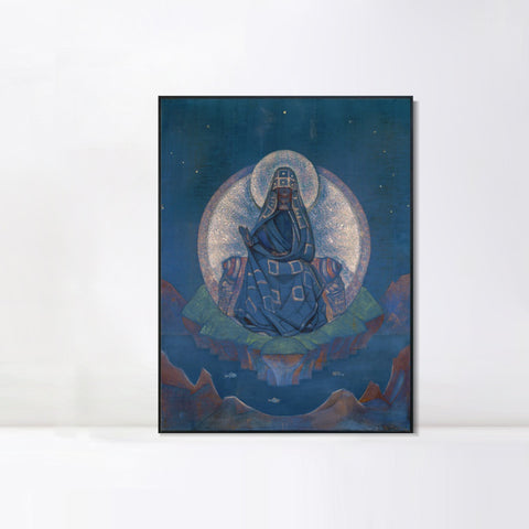 INVIN ART Framed Canvas Giclee Print Mother of the World, 1924 by Nicholas Roerich Wall Art Living Room Home Office Decorations