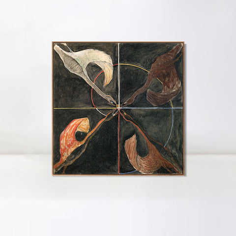 INVIN ART Framed Canvas Giclee Print Series#05 by Hilma Af Klint Wall Art Living Room Home Office Decorations