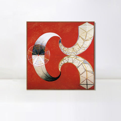 INVIN ART Framed Canvas Giclee Print Svanen Nr. 9, 1914 by Hilma Af Klint Wall Art Living Room Home Office Decorations