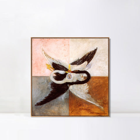 INVIN ART Framed Canvas Giclee Print Svanen 1914 Old Master by Hilma Af Klint Wall Art Living Room Home Office Decorations