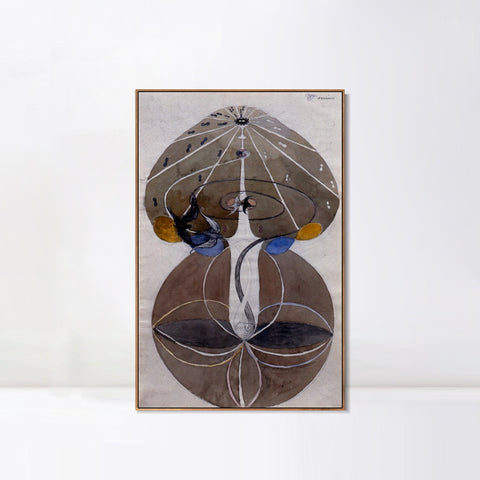 INVIN ART Framed Canvas No date Untitled 02 by Hilma Af Klint Wall Art Living Room Home Office Decorations