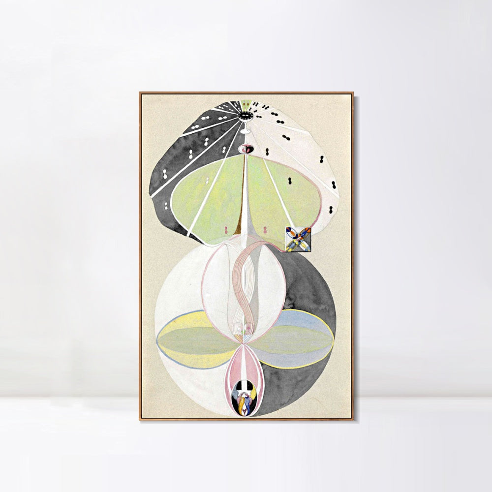 INVIN ART Framed Canvas Tree of Knowledge Series w no.5,1913 by Hilma Af Klint Wall Art Living Room Home Office Decorations