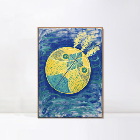 INVIN ART Framed Canvas Group i No.7 Primordial Chaos, 1907 by Hilma Af Klint Wall Art Living Room Home Office Decorations