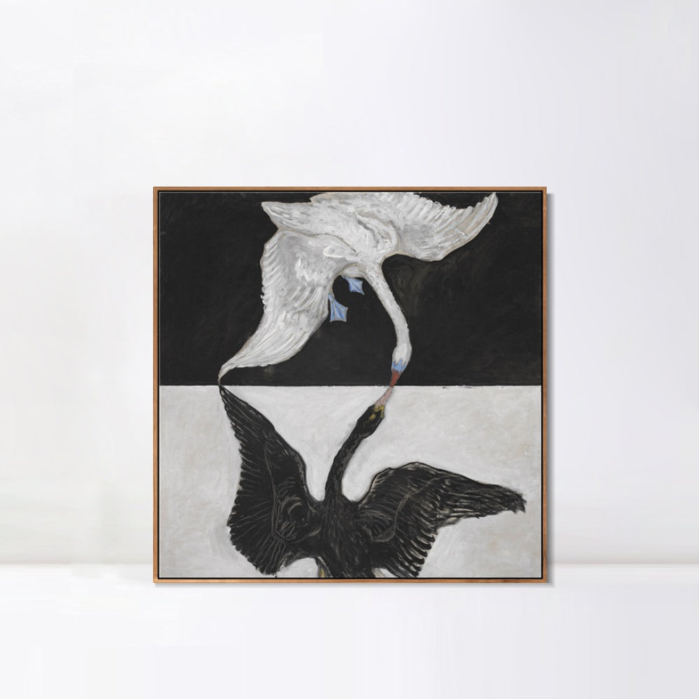 INVIN ART Framed Canvas Group ix Suw the Swan No.1,1915 by Hilma Af Klint Wall Art