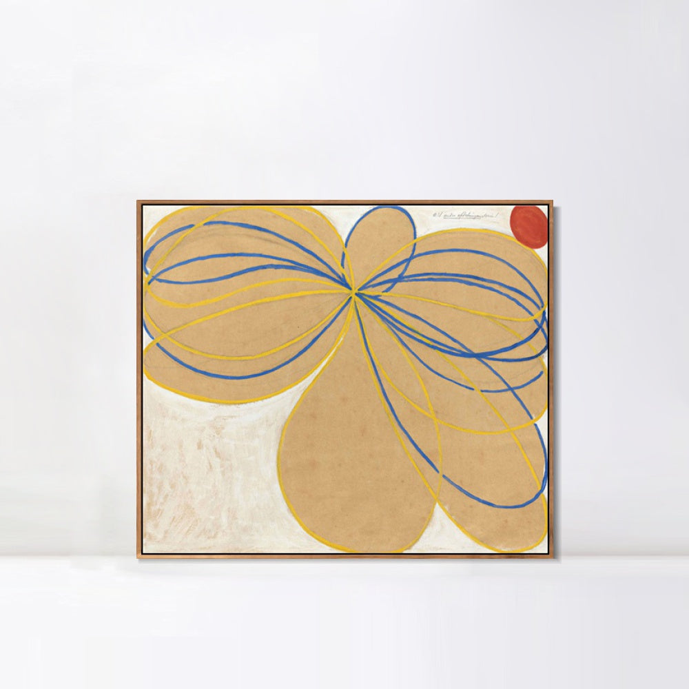INVIN ART Framed Canvas the seven-pointed star no.1,1908 by Hilma Af Klint Wall Art Living Room Home Office Decorations