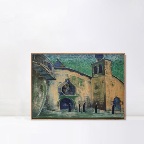 INVIN ART Framed Canvas Giclee Print We Bring the Light-1922 by Nicholas Roerich Wall Art Living Room Home Office Decorations