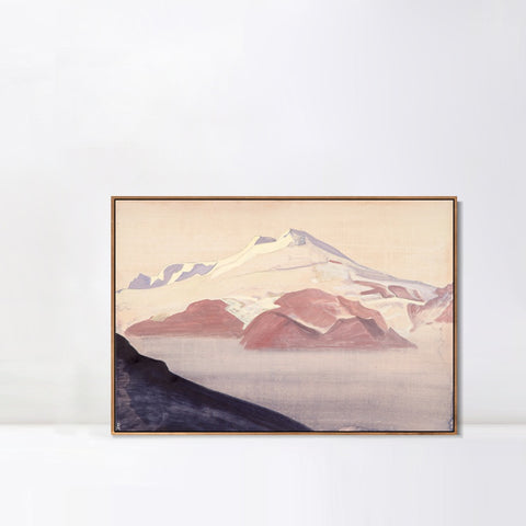 INVIN ART Framed Canvas Giclee Print Elbrus Caucasus, 1933 by Nicholas Roerich Wall Art Living Room Home Office Decorations
