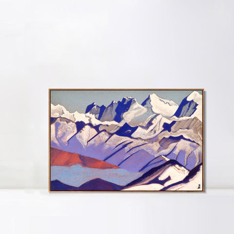 INVIN ART Framed Canvas Giclee Print Everest, 1936 by Nicholas Roerich Wall Art Living Room Home Office Decorations