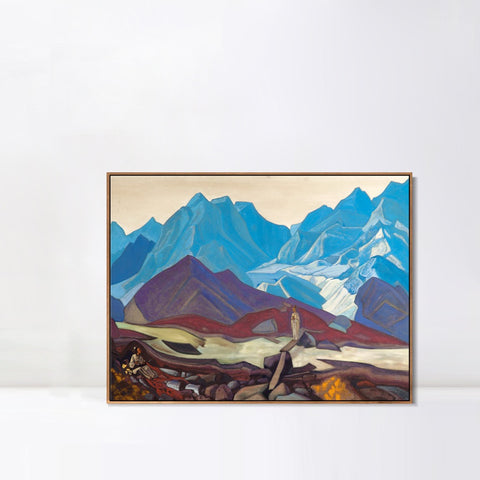 INVIN ART Framed Canvas Giclee Print from Beyond by Nicholas Roerich Wall Art Living Room Home Office Decorations