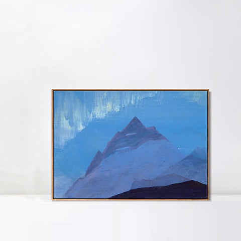 INVIN ART Framed Canvas Giclee Print Himalayas Rain, 1933 by Nicholas Roerich Wall Art Living Room Home Office Decorations