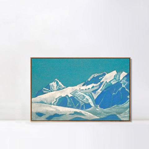 INVIN ART Framed Canvas Giclee Print Himalayas Study-1 by Nicholas Roerich Wall Art Living Room Home Office Decorations