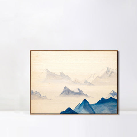 INVIN ART Framed Canvas Giclee Print Himalayas Study-5 by Nicholas Roerich Wall Art Living Room Home Office Decorations